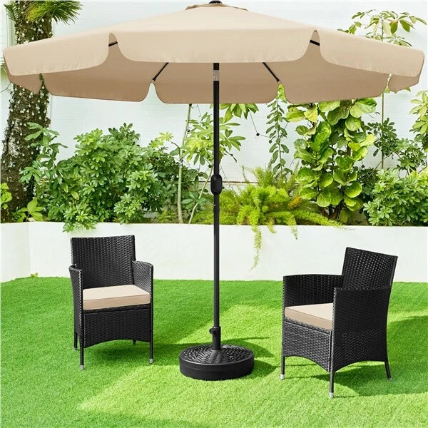 Yaheetech Sonnenschirmständer Ø 50 cm – Schwarz – Befüllbarer Sonnenschirmständer mit Wasser oder Sand für Sonnenschirme mit einem Durchmesser von 38–48 mm