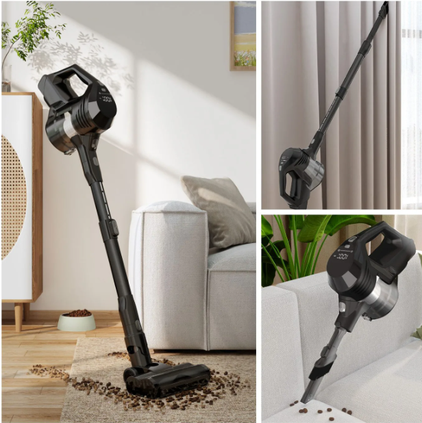 Daynee XL60 Kabelloser Stabstaubsauger 58.000 Pa – Schwarz – 1,5 l – HEPA×4 – Display – 44 × 30 × 18 cm