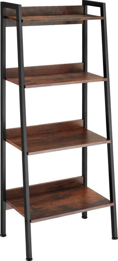 tectake - Wandregal Leiterregal Bücherregal - Chatham industrial dunkelbraun - 404702