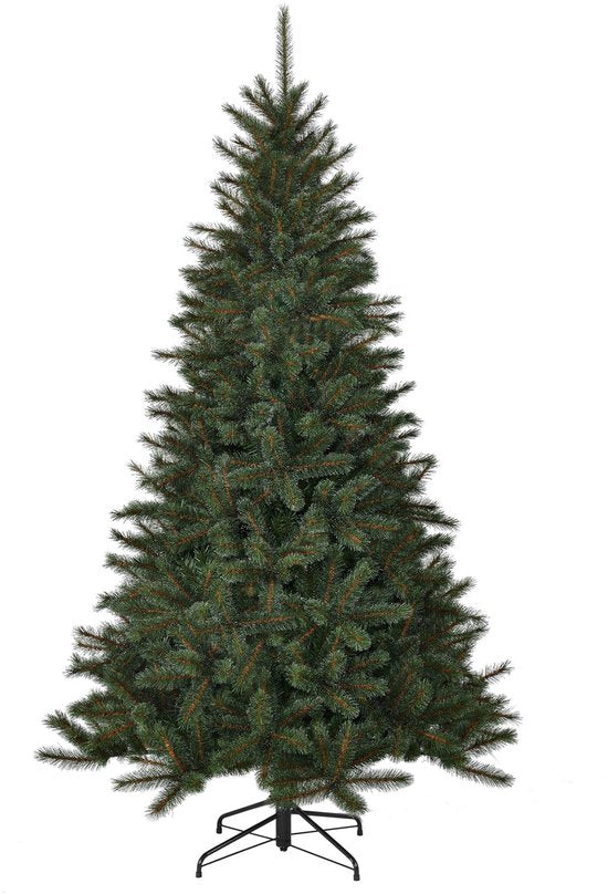 Black Box Trees Toronto Kunstbaum H 230 x T 140 cm – Weihnachtsbaum mit realistischen, frostigen Nadelspitzen – Weihnachtsdekoration für den Innenbereich – Scharnierkonstruktion für schnellen und einfachen Aufbau – Grün