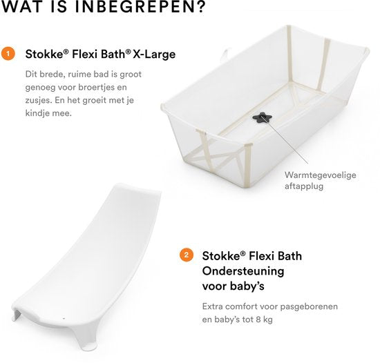 Stokke® Flexi Bath® XL + Badeeinsatz-Set | Sandy Beige