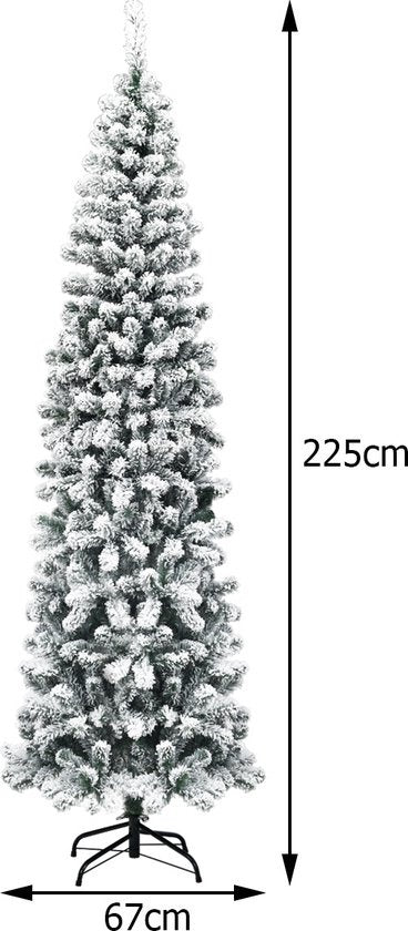 Coast Künstlicher Schnee -bedeckter Weihnachtsbaum mit 461 Zweigelalen 225 cm