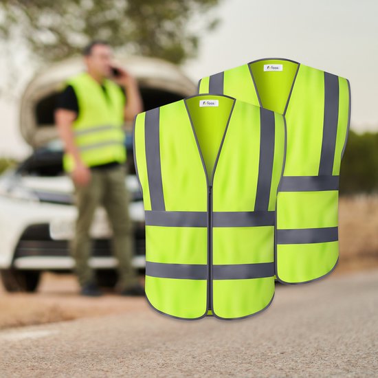 Faas 4-tlg. Auto-Sicherheitsset - Inkl. Warndreieck, Sicherheitsweste, Rettungsdecke - Zubehör in Urlaubsländern erforderlich