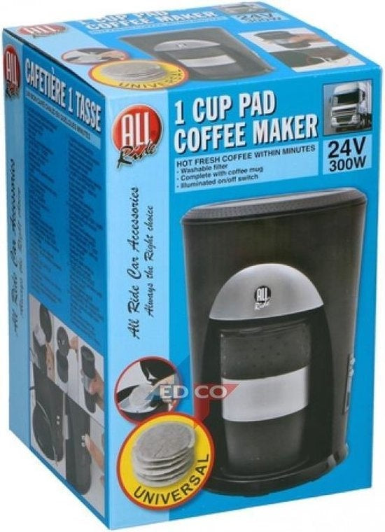 All Ride Kaffeemaschine für LKW - 24 Volt - inklusive Becher