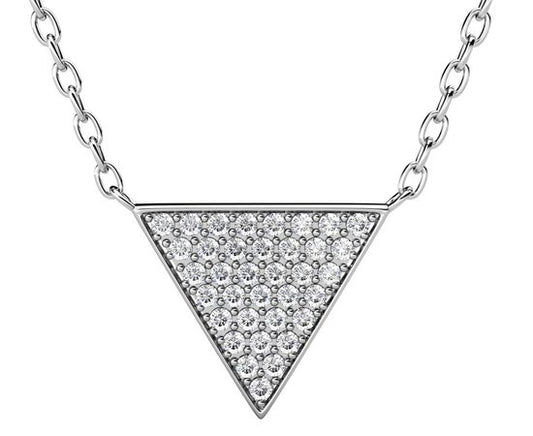 Yolora Damen Halskette mit Anhänger und Kalpa Camaka Kristallen - Farbe Silber - 18K Weißgold plattiert - Geschenkbox - Muttertagsgeschenk