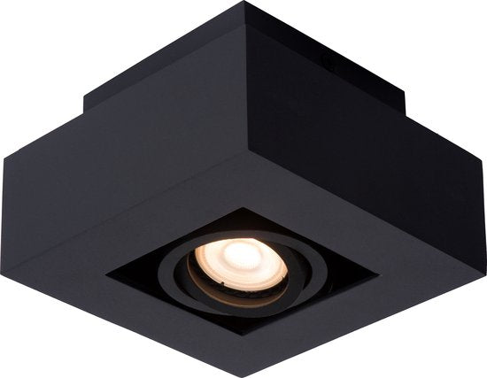 Lucide XIRAX – Deckenstrahler (Deckenleuchte) – LED „Dim to warm“ – GU10 – 1×5 W 2200 K/3000 K – Schwarz