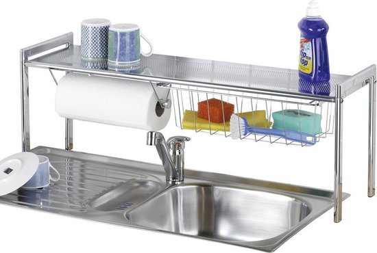 Wenko Küchenregal mit Küchenrollenhalter „Exquisite Chrome“