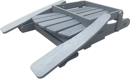 AXI Rosalie Adirondack Stuhl Grau – Loungesessel aus Holz mit Armlehnen – Zusammenklappbar – Hohe Rückenlehne – Gartenstuhl – 75,5 x 86,5 x 85 cm – 100 % FSC-zertifiziertes Hemlockholz