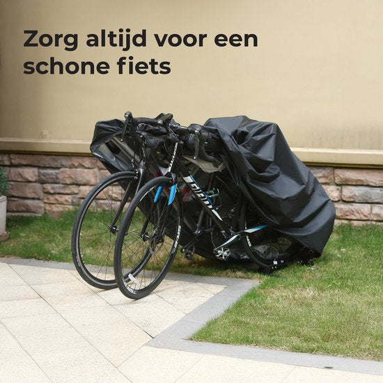 Fahrradhülle für 1 bis 2 Fahrräder - 100% wasserdicht - Fahrrad - Schutzhüllen - Regenhülle - Hülle - Schwarz - Extra stark - Luft