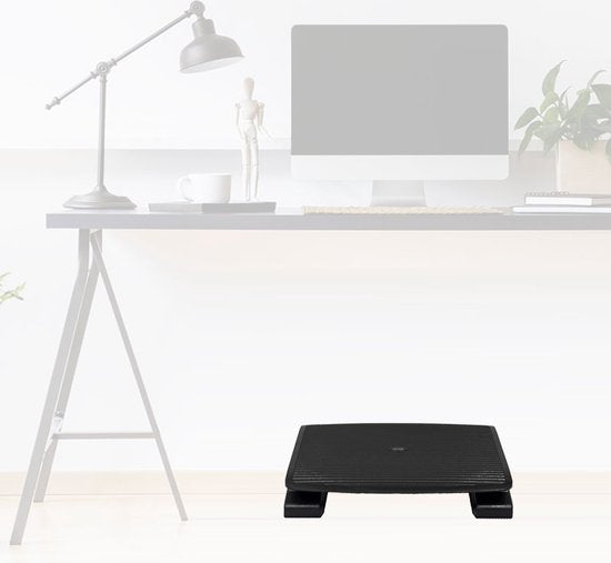 BRASQ Ergonomische Fußstütze für den Schreibtisch - Schreibtischzubehör - Verstellbar - Anti-Rutsch - Fußstütze Bank