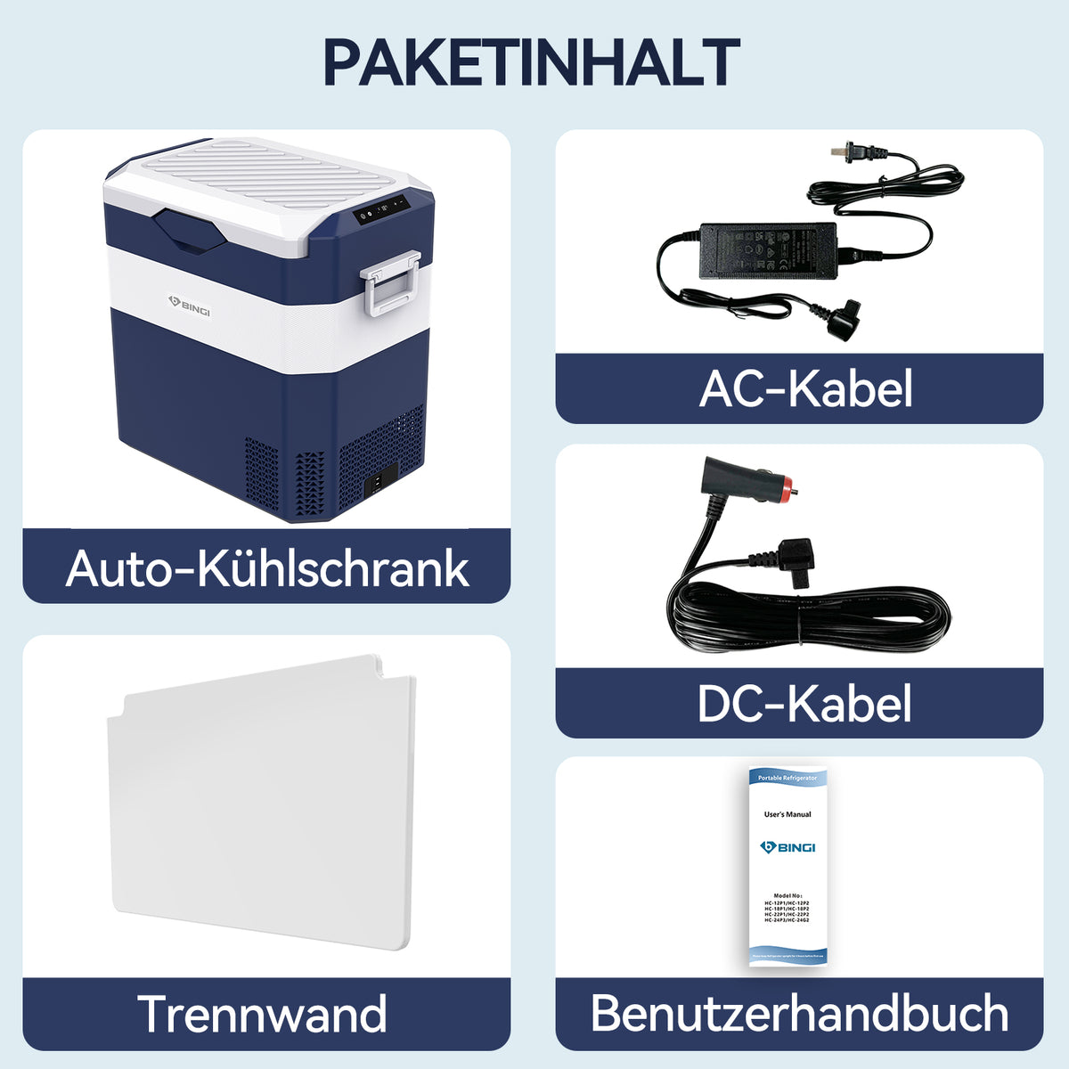 BINGI Kompressor-Kühlbox – 42 Liter – 12/24 V und 230 V