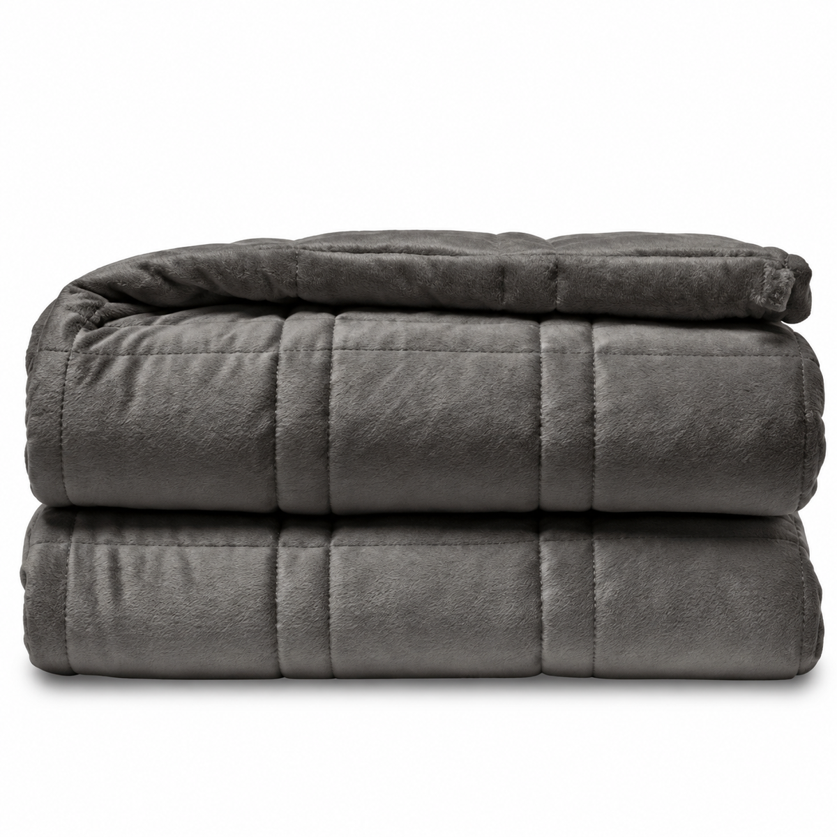EL Life Gewichtsdecke 7 kg – Samt & Sherpa-Fleece Gewichtsdecke OEKO-TEX – Weighted Blanket 135 x 200 cm – Gewichtsdecke – Grau