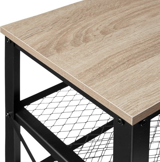 tectake - Schuhregal Blackpool - Schuhschrank - Industrieleuchte - 101 x 30,5 x 45,5 cm - 404290