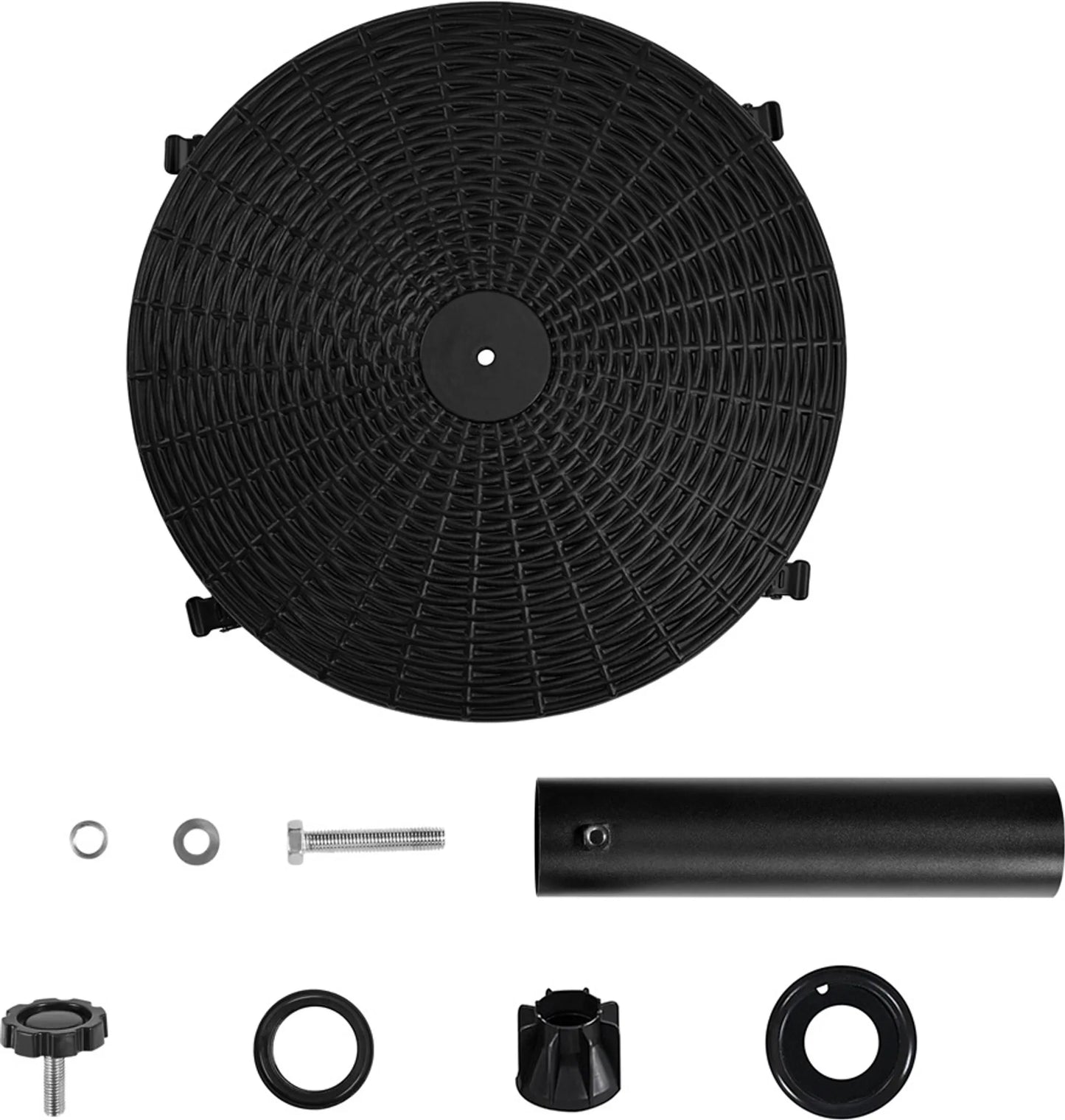 Yaheetech Sonnenschirmfuß auf Rädern 24 kg - Mit 4 Rollen mit Bremse und zwei Adaptern für Ø 38 mm und Ø 48 mm - Für Terrasse und Garten - Schwarzes Harz und Metall - 52 x 52 x 42 cm