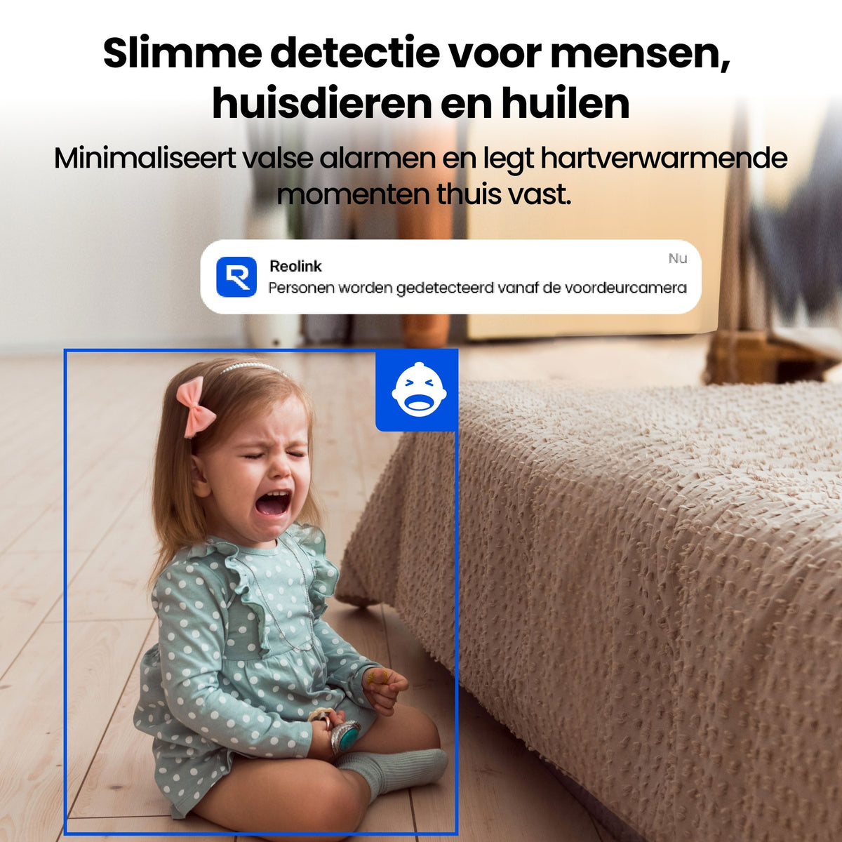 Reolink E321 WLAN-Kamera für den Innenbereich mit Schwenk- und Neigefunktion – 3 MP – weiß