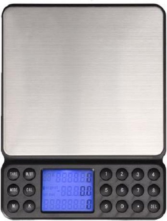 Perel Präzisionswaage, digital, 0,1 g bis 2 kg, Tarafunktion, automatische Abschaltung, hintergrundbeleuchtetes LCD-Display