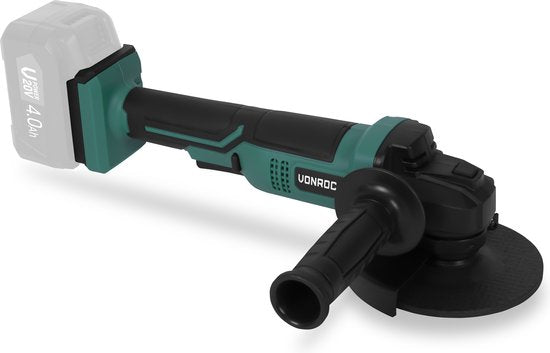 VONROC Accu-Winkelschleifer - VPower 20V - Ø125mm - Inkl. Seitengriff & Werkzeugtasche - Ohne Akku & Ladegerät
