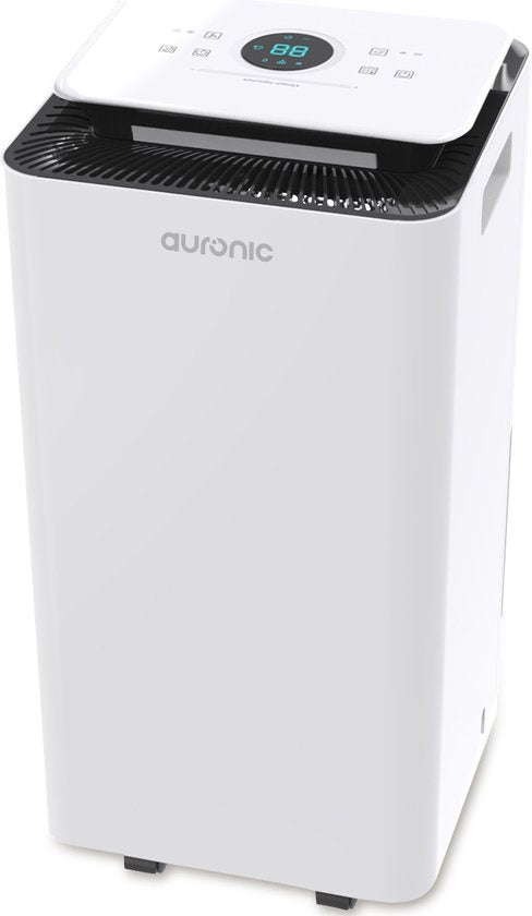 Auronic - Luftentfeuchter 12L - Mit Wäschetrocknungsfunktion, Luftreiniger, 185W, Flüsterleise (36 dB), Geeignet für 48 m³ - Weiß