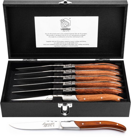 Laguiole Style de Vie Steakmesser Luxury Line - 6-teilig - Rose