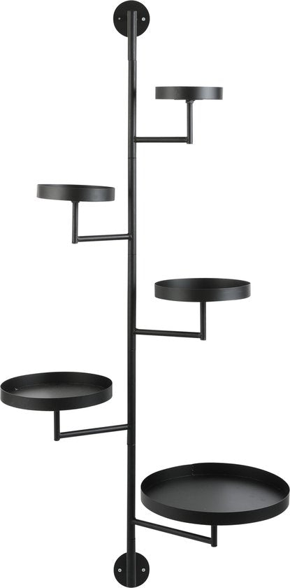 Mica Decorations Perry Wandregal - L36 x B30 x H120 cm - Metall - Schwarz