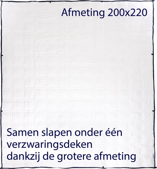 Kalm Double Weighted Blanket 13 KG - 200 x 220 CM - 7-lagiges Design - Weighted Blanket - Heavy Blanket