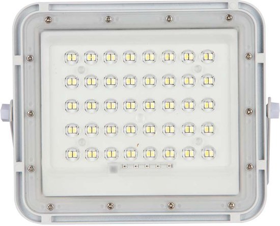 V-TAC VT-40W-W Solar-Flutlicht | IP65 Wasserdicht | Weiß | 6W | 400 Lumen | 4000K