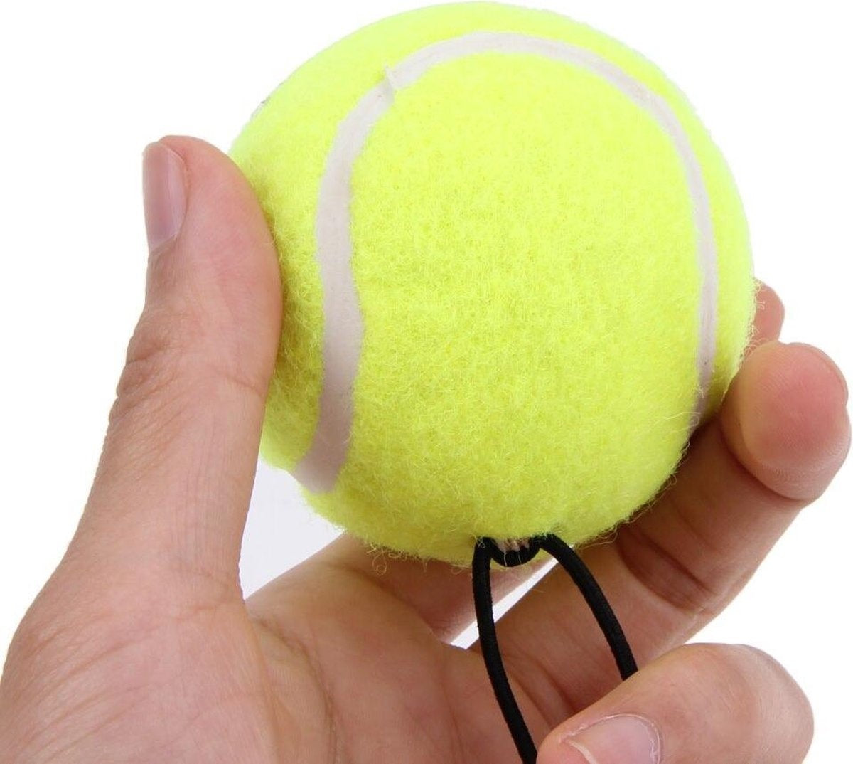FitPure Tennistrainer + KOSTENLOSER Tennisball mit Gummiband - Tennistrainer für drinnen und draußen - extra stabil - einfach zu benutzen