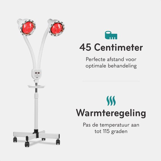 Soft & Silky Infrarotlampe 2 Köpfe - drehbar - Infrarot - Therapie - Decke - Lampe - Heizpaneel - Heizung