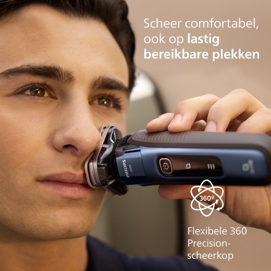 Philips Shaver i9000 Elektrorasierer für Männer - mit Quick Clean Pod - Blau - X9003/30