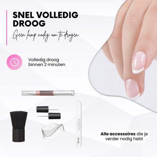 Moods Gellac - Dipping Powder Starters Kit - Coffee Nude - 6 Farben - Acryl Nägel Starter Pack - Dipping Nails