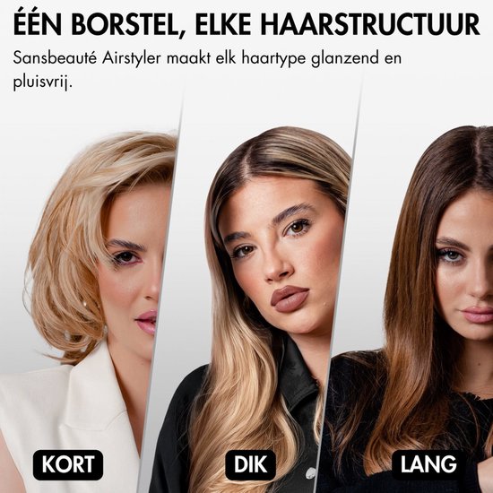 Sansbeauté® 9-in-1 Airstyler mit Diffusor - Multistyler - Haartrocknerbürste kurzes Haar - Lockenstab - Haarstyler - Haartrockner - Wärmebürste - Lockenbürste - Lockenstab - Haarglätter - Stylingbürste - 5 in 1 Hairstyler