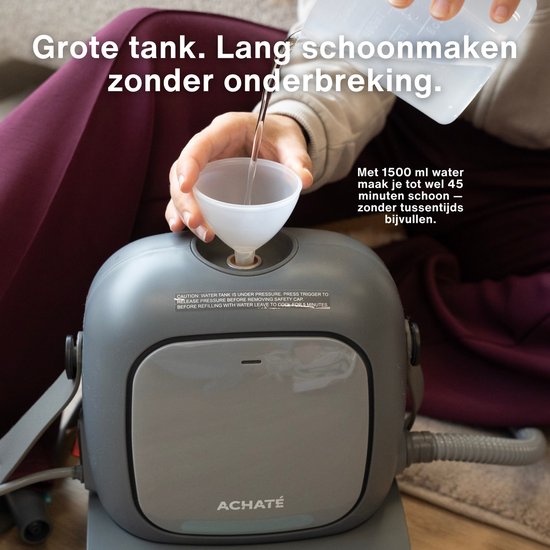 Achaté Dampfreiniger PRO - Leistungsstarker Reiniger für Teppiche, Böden und Flecken - tötet 99,9% der Bakterien