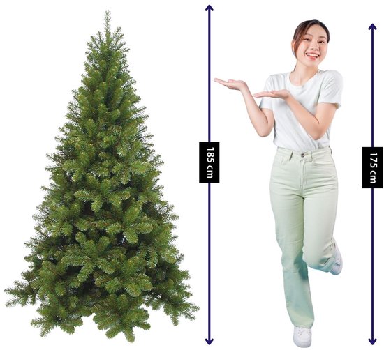 Triumph Tree Tuscan Weihnachtsbaum – Weihnachtsdekoration aus Kunststoff für den Innenbereich mit üppiger Optik – Kunstbaum aus PVC mit 488 Tannenzweigen – klassischer Stil – H 185 x Ø 109 cm – grün