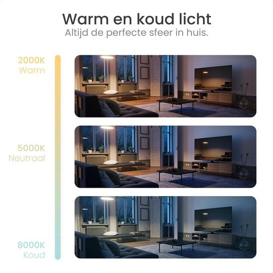 Gologi Smart Ceiling Lamp Black - Deckenleuchten - LED RGB - Industrial - Deckenleuchte - Schlafzimmer & Wohnzimmer - Deckenleuchte schwarz - 30cm