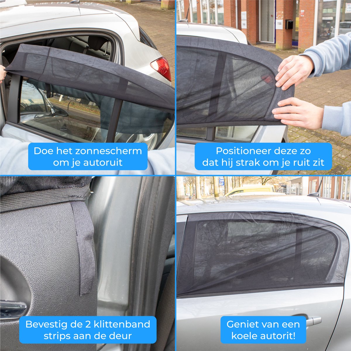 Nuvance - Sonnenschirm Auto Baby - Sonnenschutz - Seitenfenster - 2 Stück - UV-Schutz