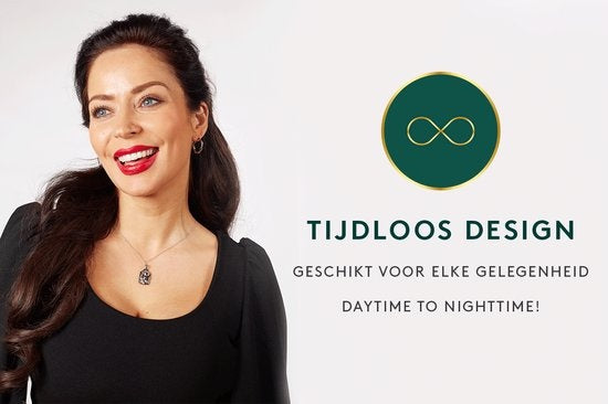 Laura Ferini Damen Halskette Faccina Silber - Silber Halskette mit Anhänger - 18K Weißgold vergoldet - Halskette - Halskette - Schmuck - Accessoires - Damen Halskette mit Anhänger