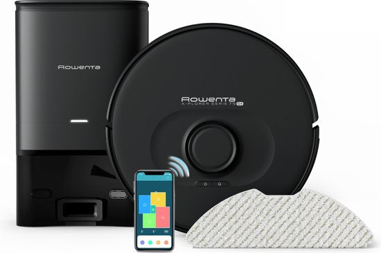 Rowenta X-Plorer Series 75S+ RR8585 - Staubsaugerroboter mit Wischfunktion - Automatische Entladestation - Schwarz