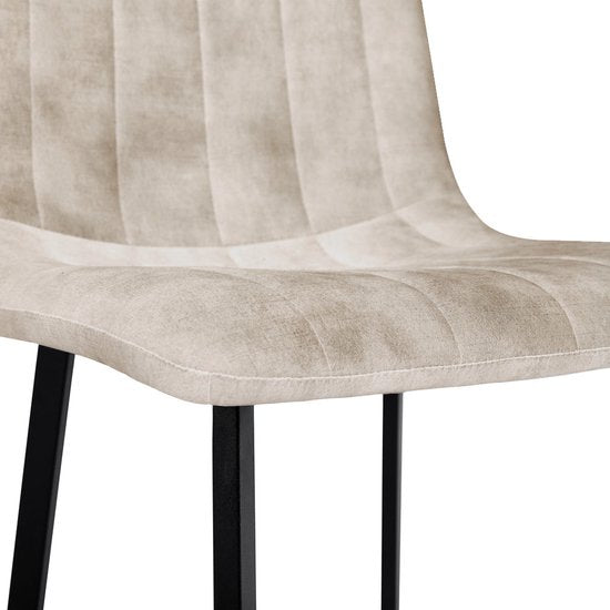 Multifurn – Esszimmerstuhl „Minsk“ (Velvet, Taupe, 2er-Set)