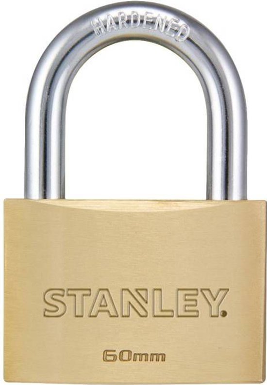 Stanley Vorhängeschloss - 60 MM - 2 Schlüssel - Massivmessing