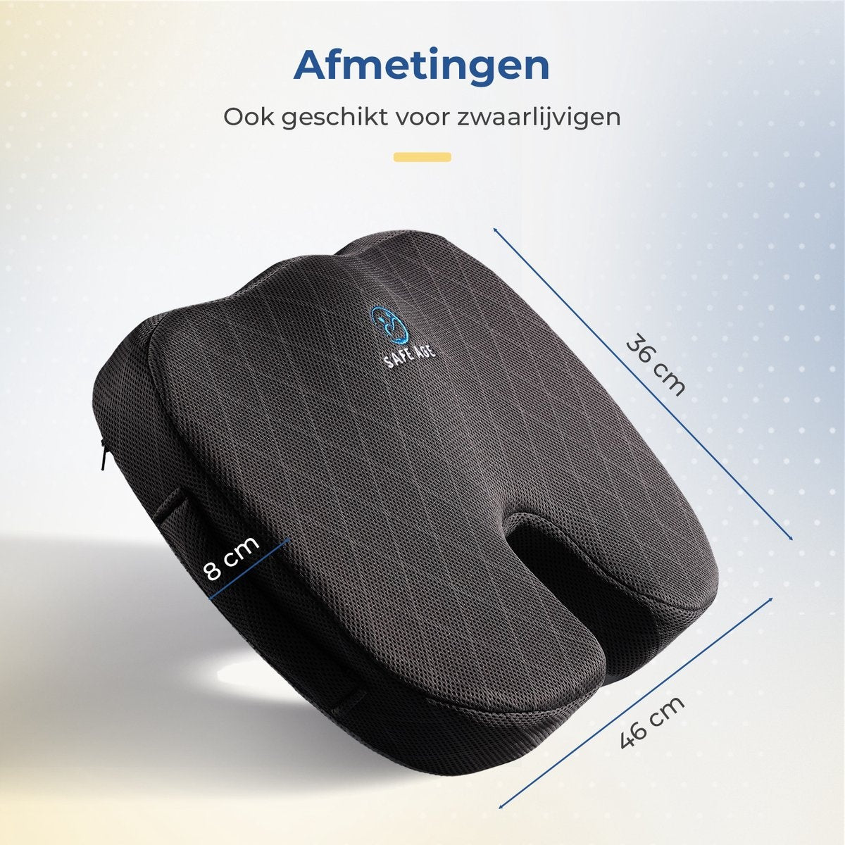 SafeLife Sitzkissen orthopädisch & ergonomisch - Steißbeinkissen - Keilkissen - ergonomisches Sitzkissen