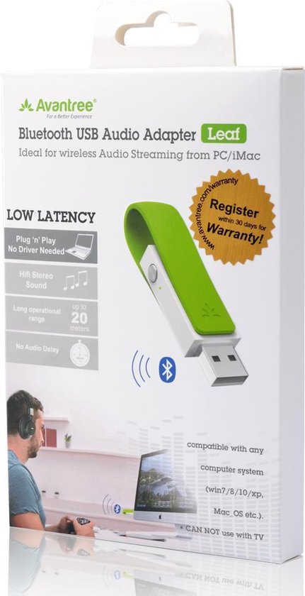 Avantree DG50-Leaf – USB-Bluetooth-Audiosender mit großer Reichweite