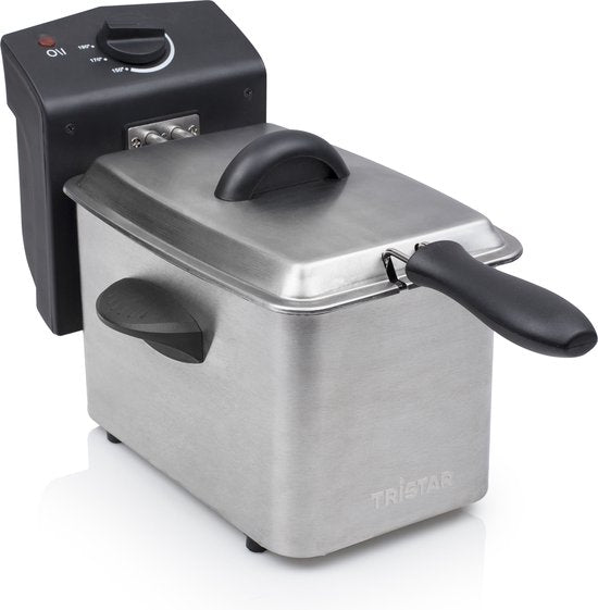 Tristar Fritteuse FR-6919 - Fritteuse klein - Fritteuse 2 Liter - 800W - Camping Fritteuse - Edelstahl