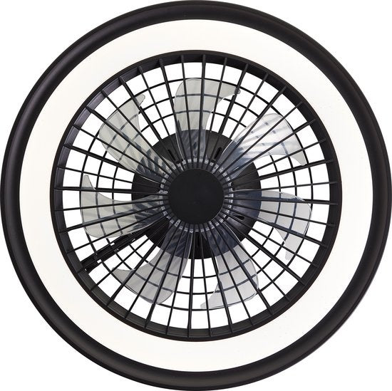 Brilliant - Palmero Deckenventilator - LED 40W - 3000K-6500K - Dimmbar - Schwarz