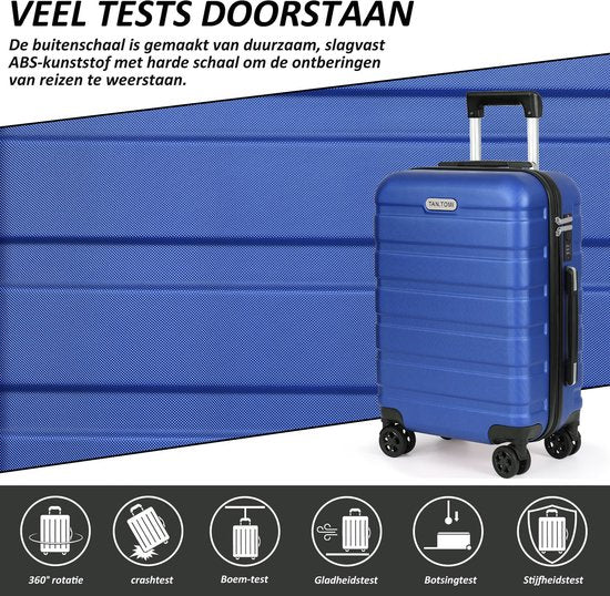 TAN.TOMI Reisekoffer 65 l – Hartschale aus ABS – 4 Rollen – TSA-Zahlenschloss