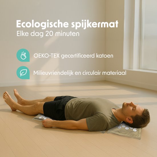 Akupressurmatte - Eco - Natur/Weiß