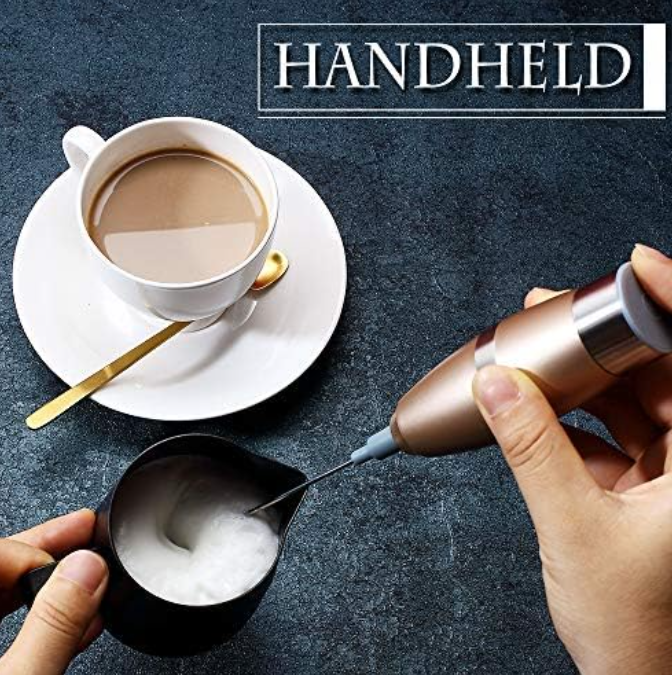 MUIFA Handmilchaufschäumer – 19.000 U/min – 500 ml Borosilikatglas – Edelstahl-Schneebesen – Akku – Silber