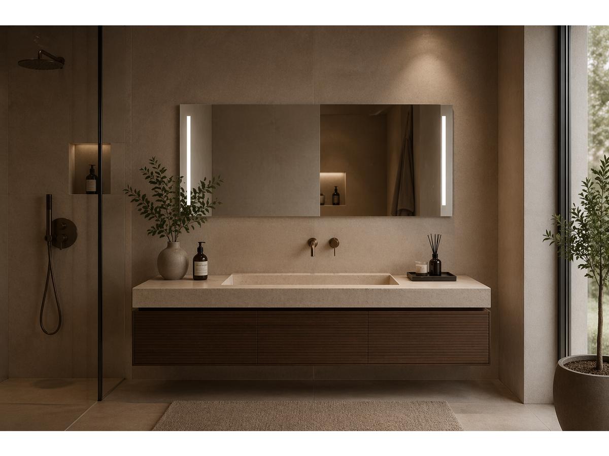 Von Brauer Spiegel Deline 160 – LED 4000 K – Maße 160 x 70 x 3 cm
