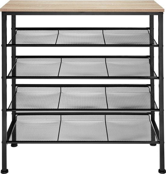 tectake - Schuhregal Bournemouth Industrieleuchte - Schuhaufbewahrung - 404280