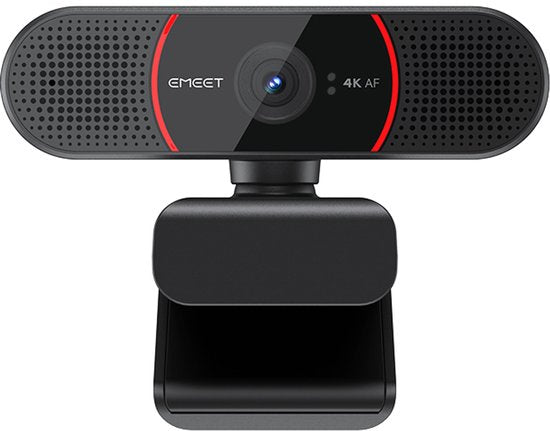 eMeet SmartCam C960 4K-Webcam, 3840 × 2160 Pixel, USB, schwarz, rot