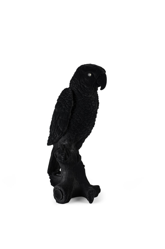 Bold Monkey Papagei Lampe - LED - Samt & PVC - 17 x 19 x 33cm - Schwarz